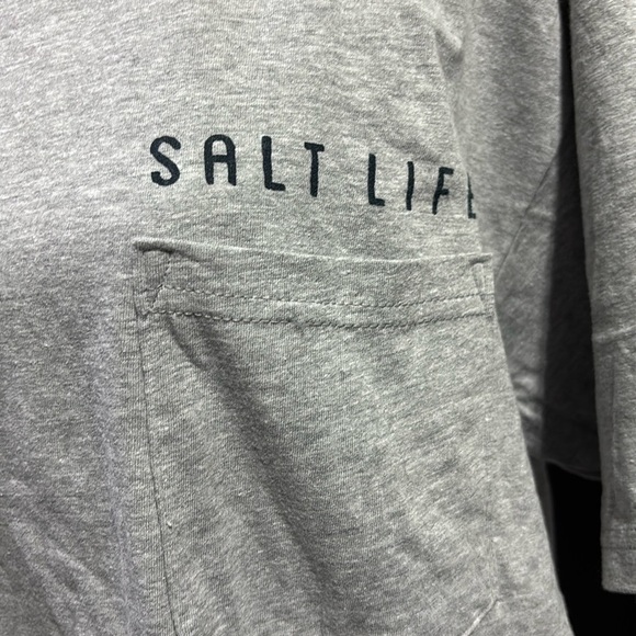 Salt Life Chasing Tail Redfish Stars & Stripes, Pocket,logo graphic,crewneck - Picture 4 of 9
